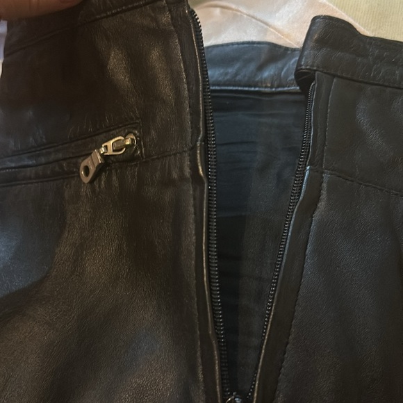 Sz 12 (8 10 ? ) LEATHER PANTS MS MAXIMA VINTAGE EUC - Picture 7 of 8